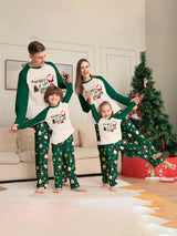 Christmas Parent-Child Cartoon Printed Cozy Holiday Vibe Set