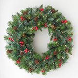 Christmas Red Fruit Garland Vine Wreath (23.6 inches)