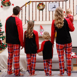 Christmas Grinch Plaid Print Parent-Child Pajama Set