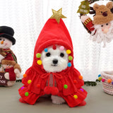 Christmas Pet Cloak Poncho