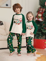 Christmas Parent-Child Cartoon Printed Cozy Holiday Vibe Set