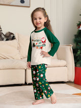 Christmas Parent-Child Cartoon Printed Cozy Holiday Vibe Set