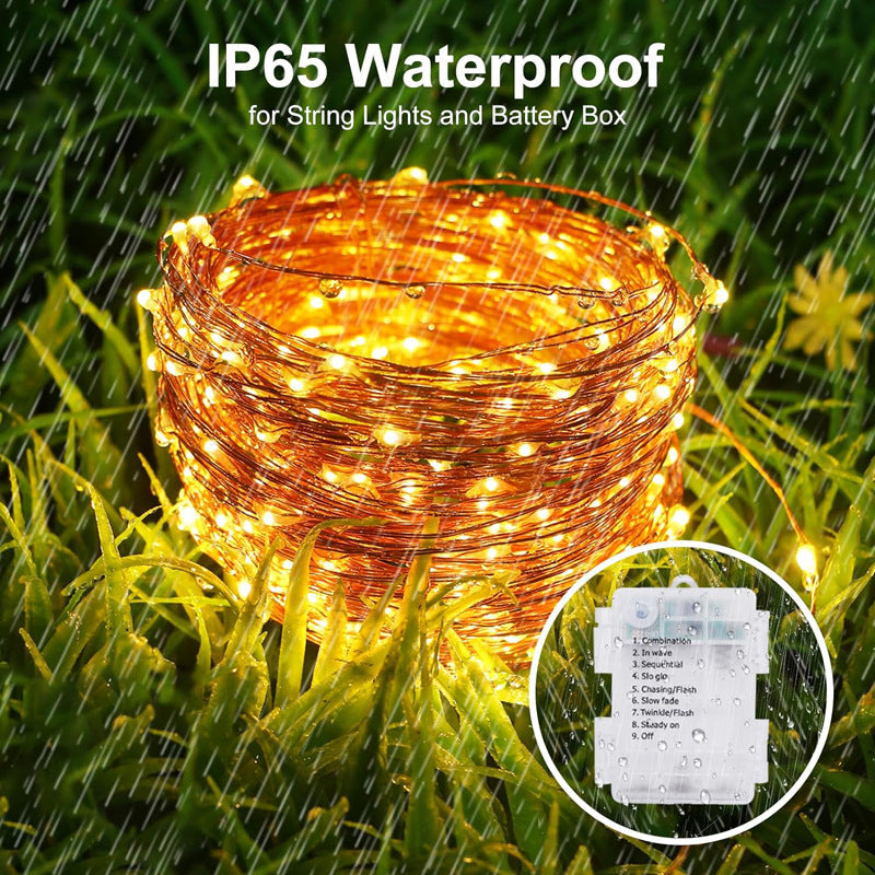 Christmas Led Outdoor Copper Wire Ambient Light Battery Box Waterproof Decoration Lights