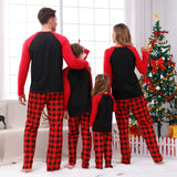 Christmas Grinch Red Plaid Alphabet Print Pajama Set