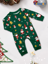 Christmas Parent-Child Cartoon Printed Cozy Holiday Vibe Set