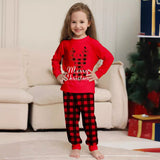 Christmas Holiday Parent-Child Casual Plaid Set with Elk Monogramming