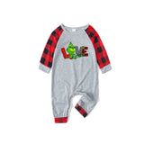 Christmas Plaid Family Pajama Set with Grinch Print