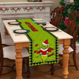 Christmas Grinch Table Runner Tablecloth