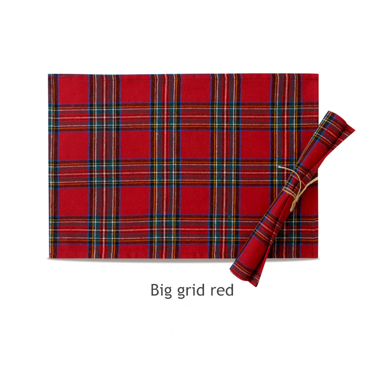 Christmas Plaid Table Runner and Placemats