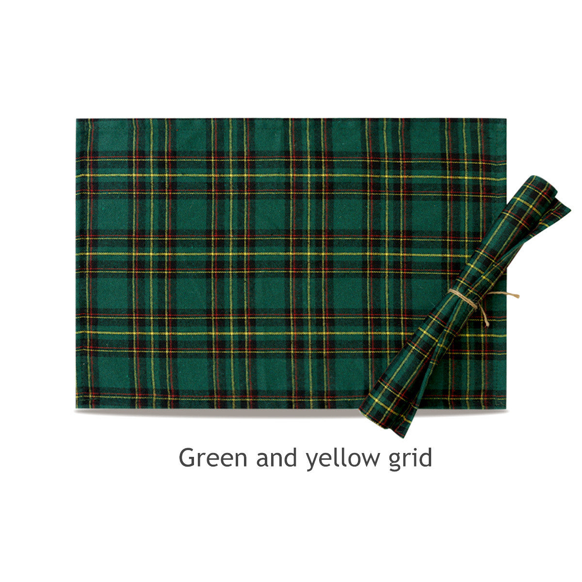 Christmas Plaid Table Runner and Placemats