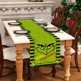 Christmas Grinch Table Runner Tablecloth