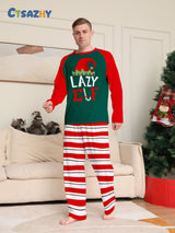 Christmas Hat ELF Printed Stripe Parent-Child Matching Pajamas