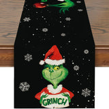 Christmas Grinch Table Runner Tablecloth