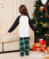 Christmas Parent-Child Classic Plaid Alphabet Cartoon Pajamas