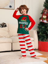 Christmas Hat ELF Printed Stripe Parent-Child Matching Pajamas