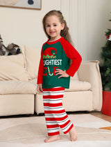 Christmas Hat ELF Printed Stripe Parent-Child Matching Pajamas