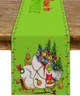 Christmas Grinch Table Runner Tablecloth