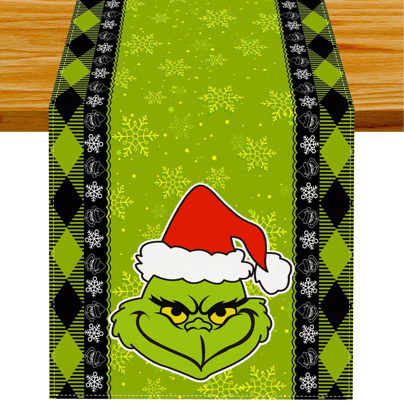 Christmas Grinch Table Runner Tablecloth