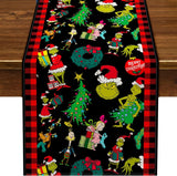 Christmas Grinch Table Runner Tablecloth