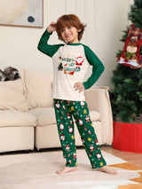 Christmas Parent-Child Cartoon Printed Cozy Holiday Vibe Set