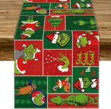 Christmas Grinch Table Runner Tablecloth