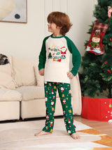 Christmas Parent-Child Cartoon Printed Cozy Holiday Vibe Set