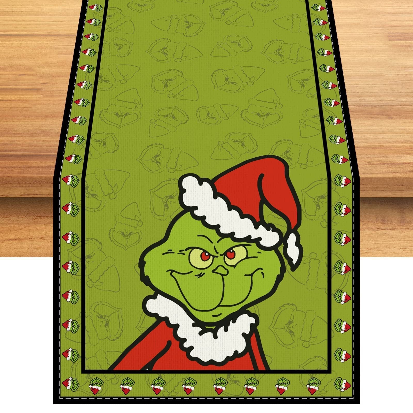 Christmas Grinch Table Runner Tablecloth