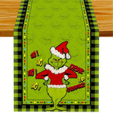 Christmas Grinch Table Runner Tablecloth