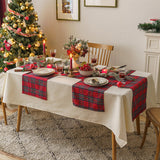 Christmas Plaid Table Runner and Placemats