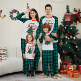 Christmas Parent-Child Santa Plaid Print Pajama Set