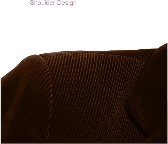 Men's Casual Corduroy Blazer Vintage Notch Lapel Regular Fit Suit Jacket