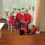 Christmas Red Plaid Family Long Sleeve Pajama Set