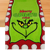 Christmas Grinch Table Runner Tablecloth