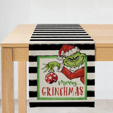 Christmas Grinch Table Runner Tablecloth