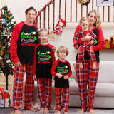 Christmas Grinch Plaid Print Parent-Child Pajama Set