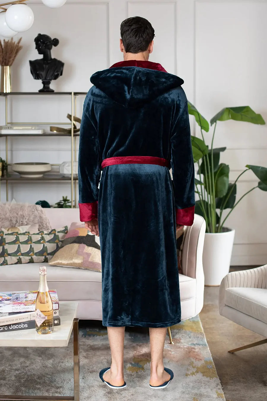 Men's Hooded Plush Robe